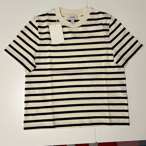 COS Black and White Striped T-Shirt - Picture 2 of 2